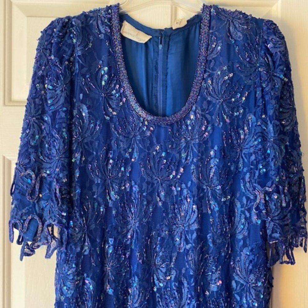Blue Beaded Dress